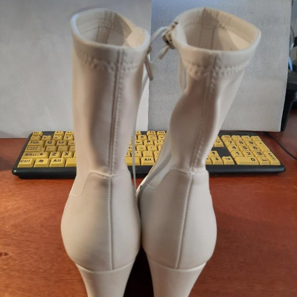 New ! Open Edit Jimmie Pointed Toe Wedge Bootie W… - image 4